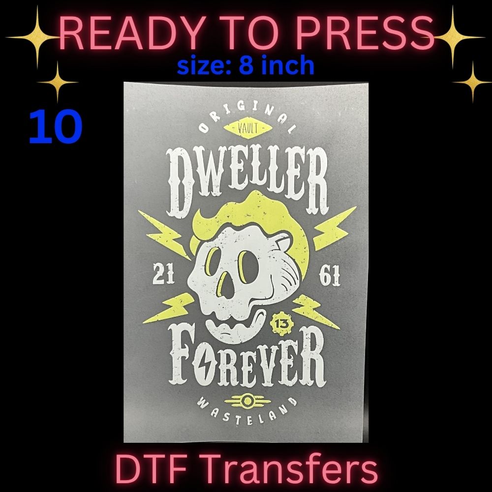 Cute Cartoon & Gamer Inspired DTF Transfers | Kids Character Style Heat Transfers | Ready To Press 8 Inch