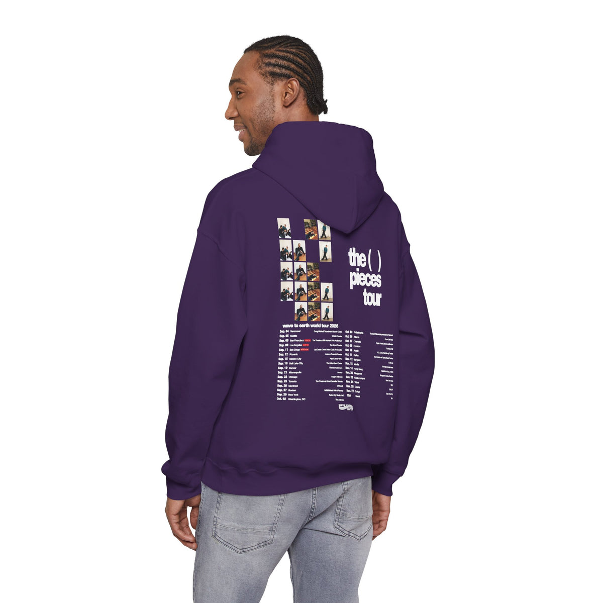 Tour Hoodie — 'The Pieces Tour' Backprint Band Hoodie with Photo Grid & Tour Dates