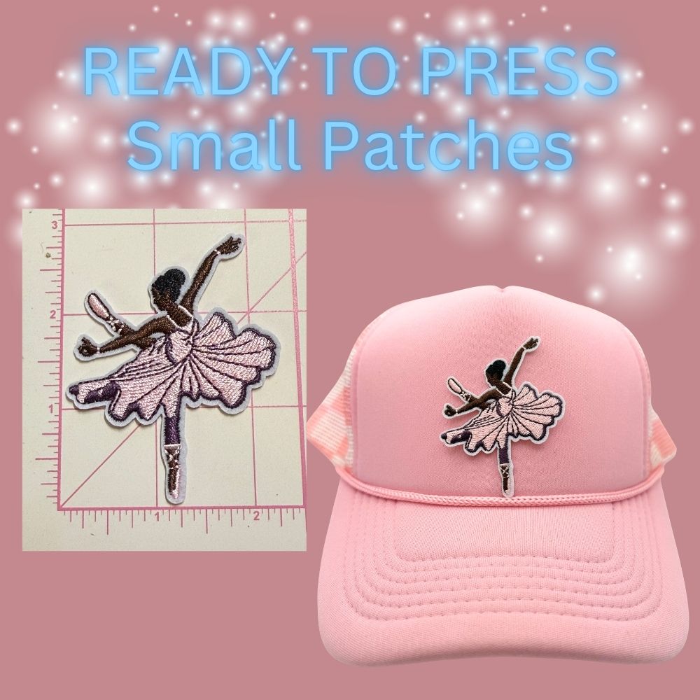 💗✨ Ready to Press Small Patches – Dance & Ballet Embroidered Designs