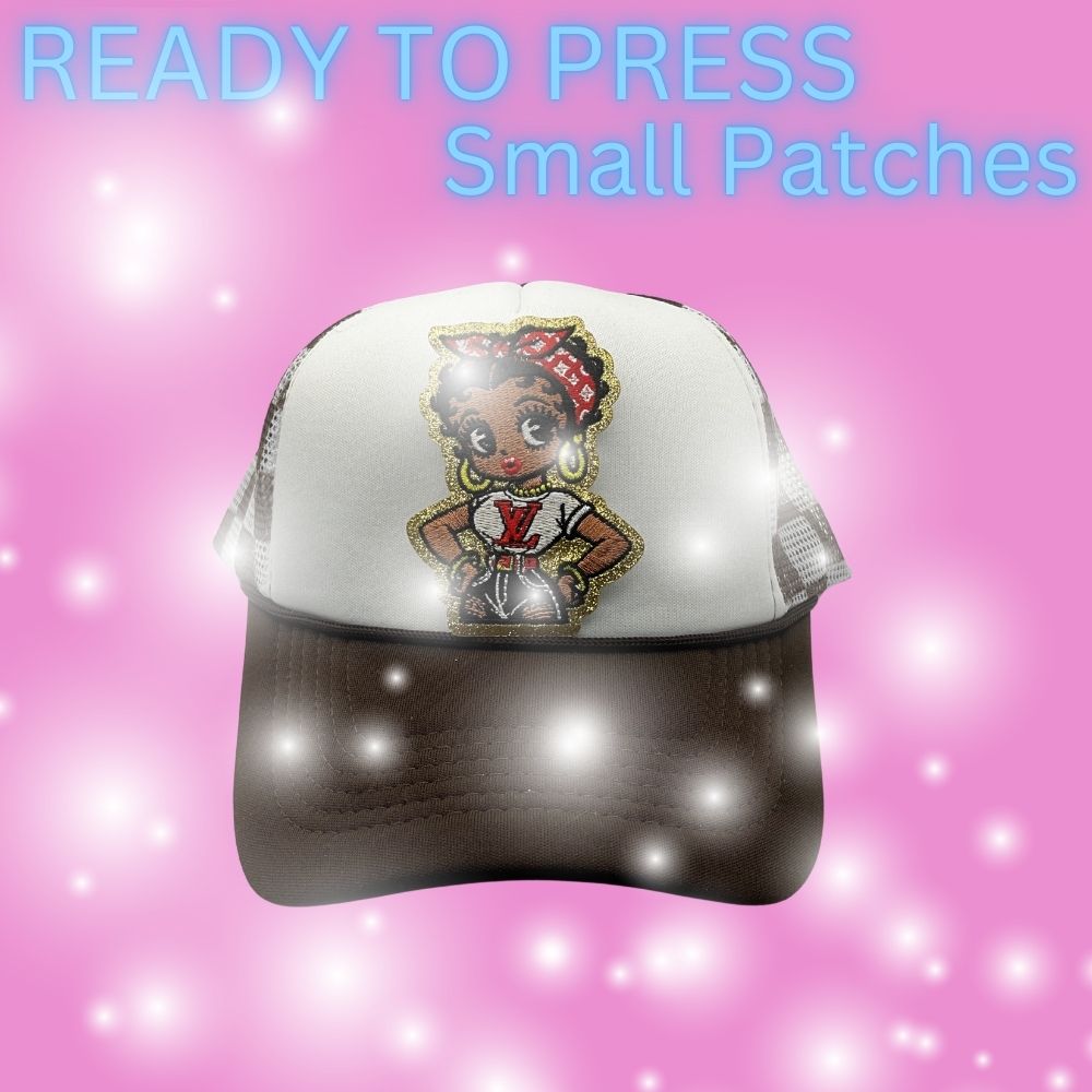 Ready-to-Press Small Fashion Girl Embroidered Patches | Trendy Cartoon Style | Heat Press Appliqués