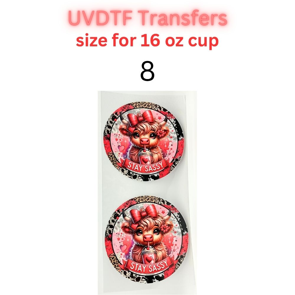 UV DTF Cup Wraps – 16 oz - Jesus & Iced Coffee, Roasted Corn, Floral Owl, Mystic Crystal Ball, Cows