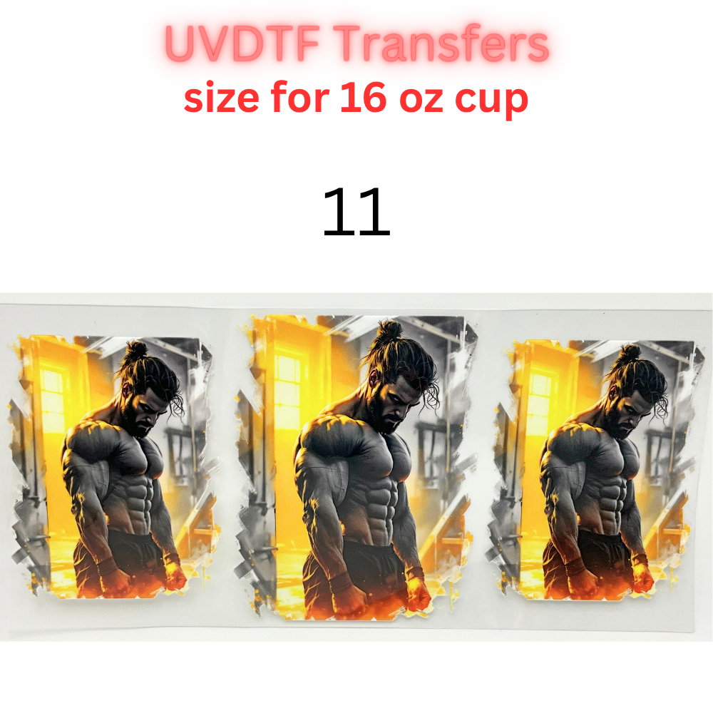 Tattooed Cowboy UV DTF Cup Wrap | Western Floral Glass Can Decal | 16 oz Cup Transfer | Waterproof Permanent Sticker