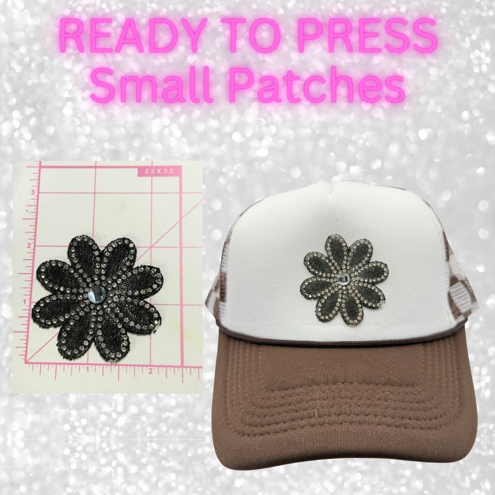 ✨ Rhinestone Patches – Skull, Star & Flower Designs Ready to Press | Perfect for Hats, Clothing & Accessories