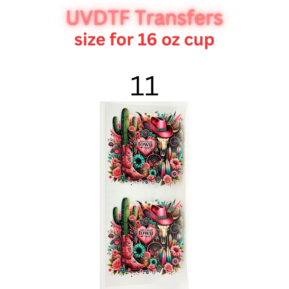 Boho Floral UV DTF Cup Wrap for 16oz Glass Can | Western Cowgirl, Book Lover & Sunflower Tumbler Decal | Aesthetic Drinkware Transfer