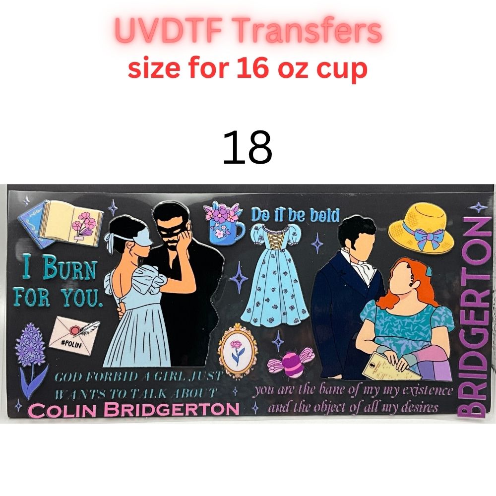 Regency Tea Party UVDTF Cup Wraps | Vintage Tea Aesthetic Transfers | Floral Tea Cup Designs | 16oz Glass Cup Wrap Decals