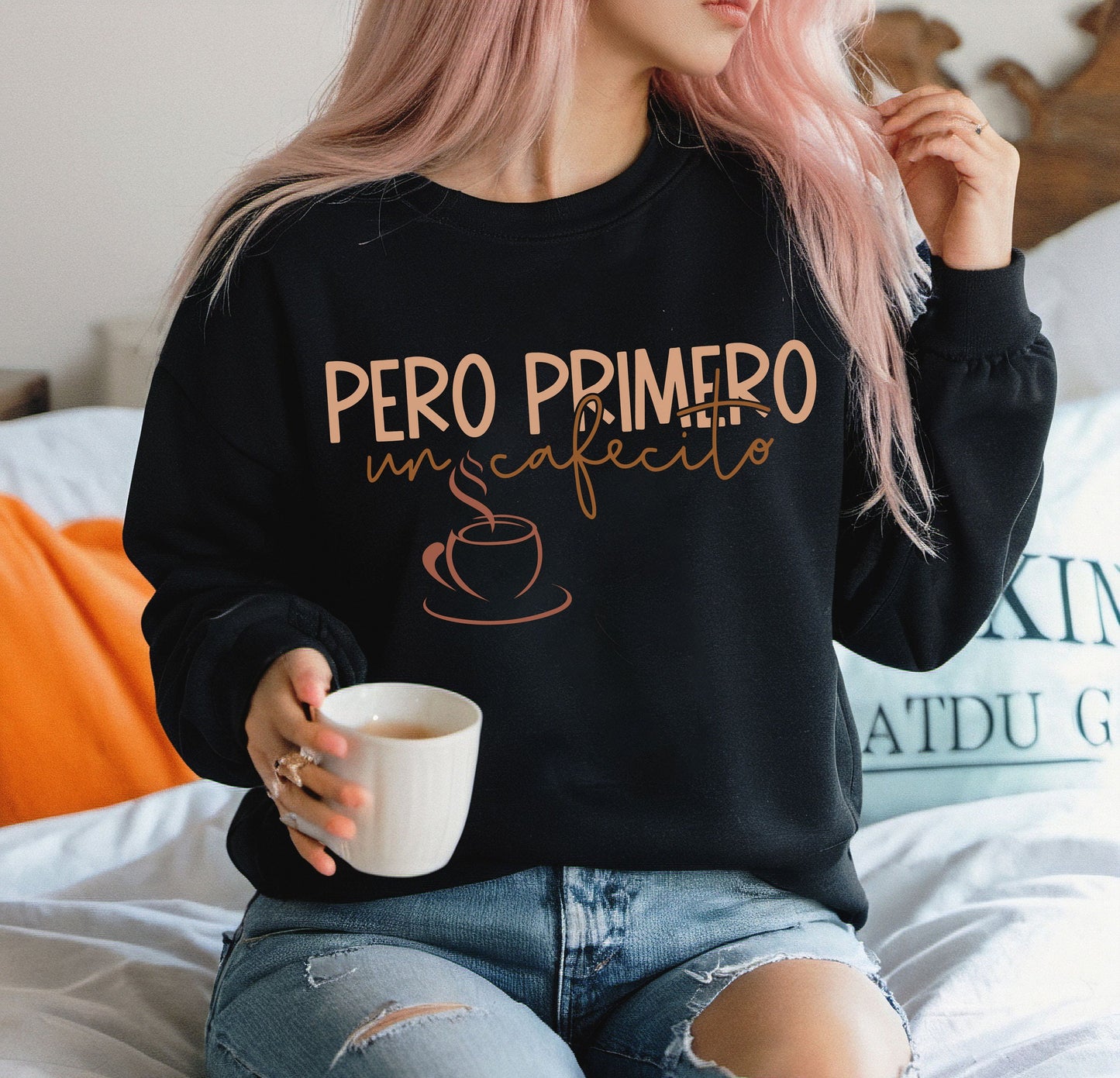 Pero Primero un cafecito | Funny Spanish coffee Quote SVG PNG Files