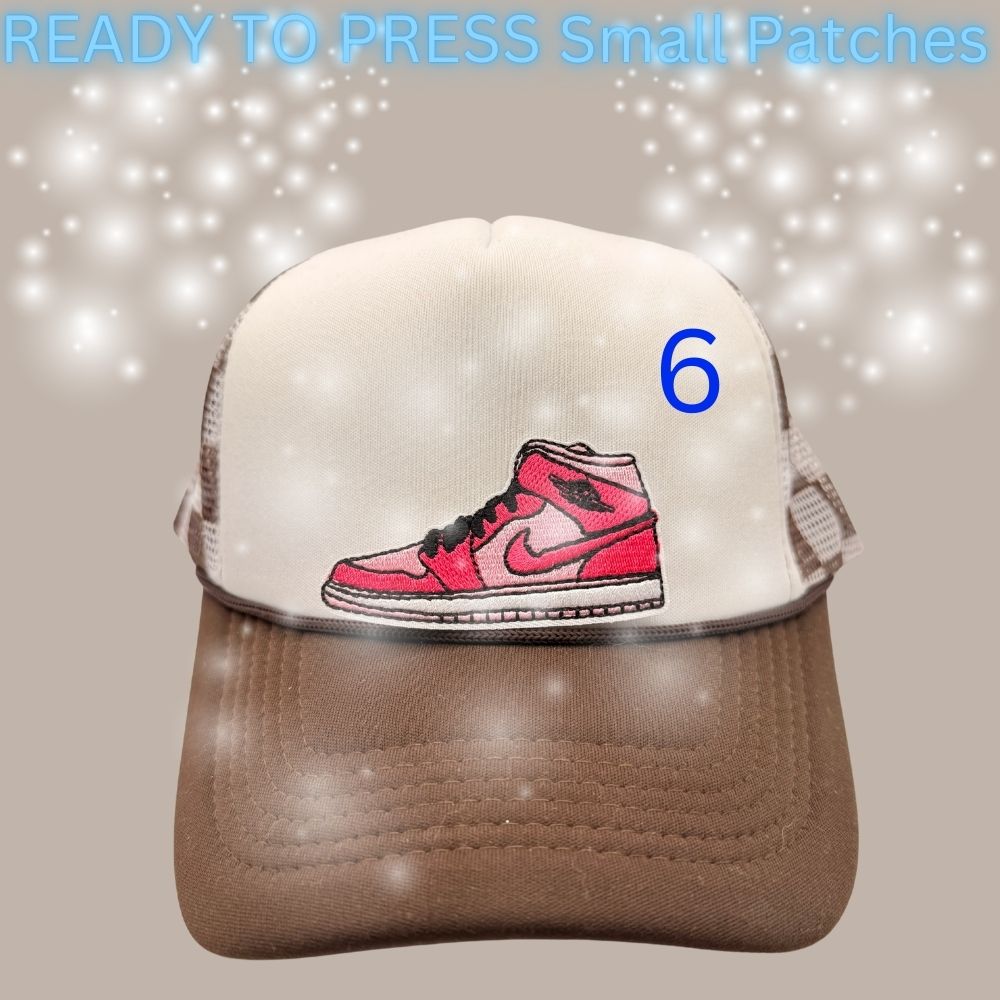 Sneaker-Inspired Ready-To-Press Embroidered Patches (6 Styles)