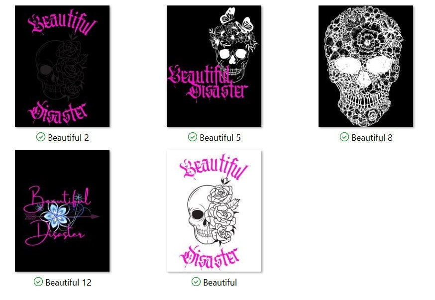 Beautiful Disaster 2 – Digital Design PNG/SVG for Sublimation & Cricut Crafts
