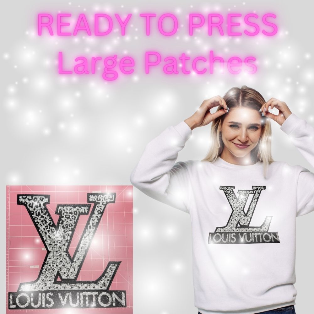 🧵Inspired Sequin Letter Patch – Ready to Press | Large Statement Appliqué