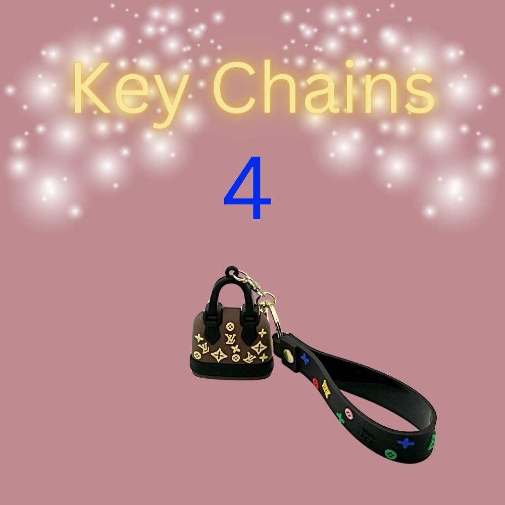 Mini Bag Keychain with Wristlet Strap – Cute Rubber Key Holder | 4 Color Options
