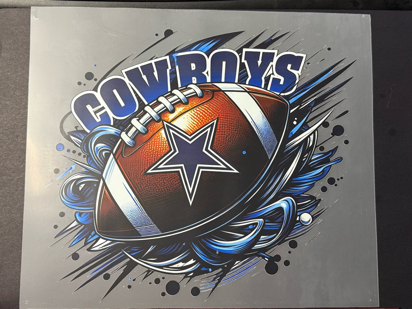 🏈 Blue Star Football DTF Transfer – Sports Fan Design