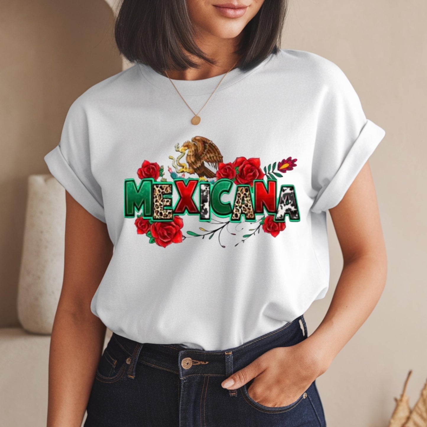 Mexicana Pride DTF Transfer – Leopard & Cow Print Vibe Ready to Press Heat Transfer