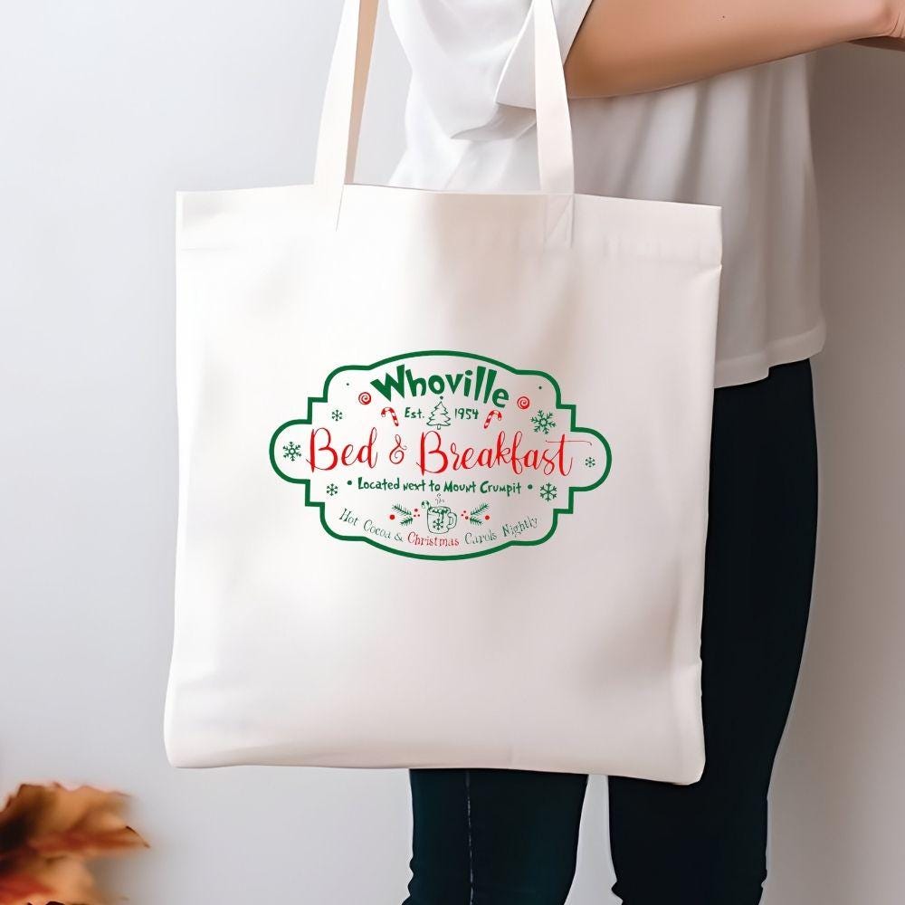 Whoville Bed & Breakfast Holiday DTF Transfer – Christmas Sign Logo Heat Press Design