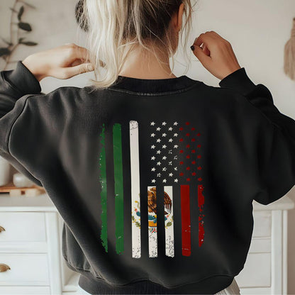Mexican American Patriotic DTF Transfer – Mexicana Latino Pride Heat Press Design (12 Inch Ready to Press)