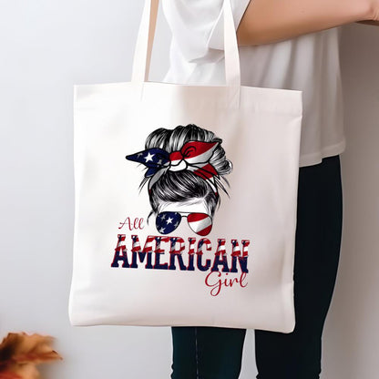 All American Girl DTF Transfer – 4th of July Ready to Press Heat Transfer