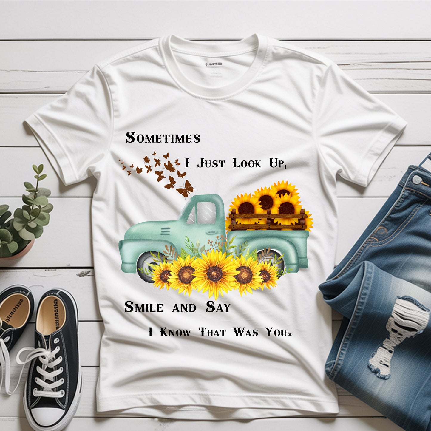 Sometimes I Just Look Up PNG – Memorial Transparent Background Design for Cricut & Sublimation