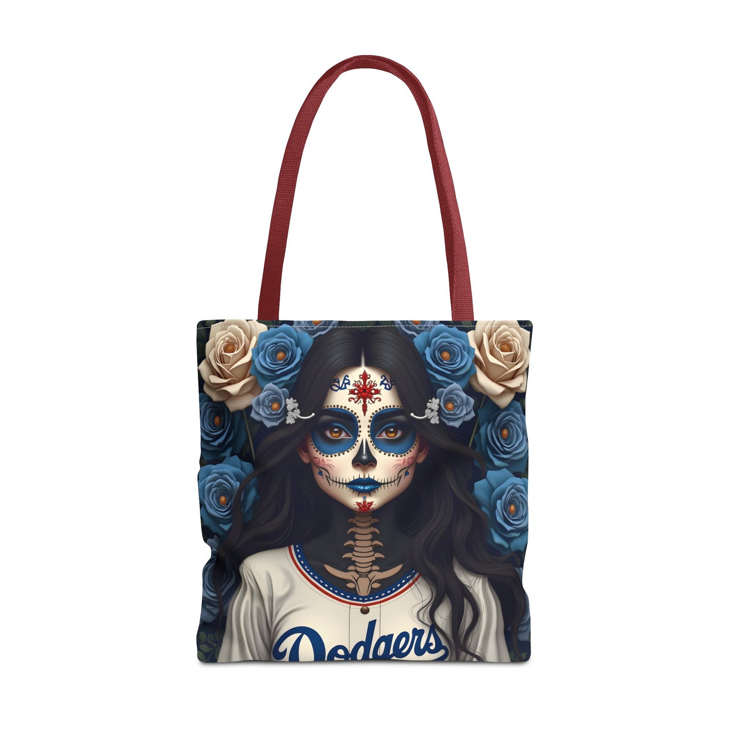 Sugar Skull Floral Tote Bag, Day of the Dead, Boho Style, Eco-Friendly Shopping, Casual Weekend Bag