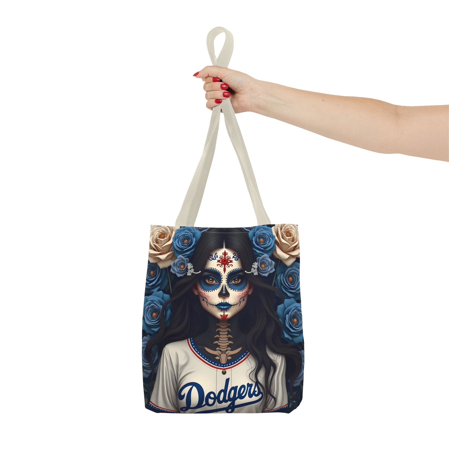 Sugar Skull Floral Tote Bag, Day of the Dead, Boho Style, Eco-Friendly Shopping, Casual Weekend Bag
