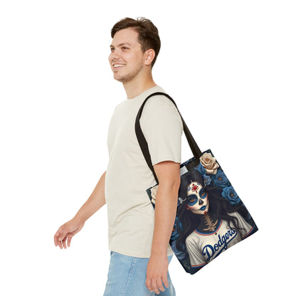 Sugar Skull Floral Tote Bag, Day of the Dead, Boho Style, Eco-Friendly Shopping, Casual Weekend Bag