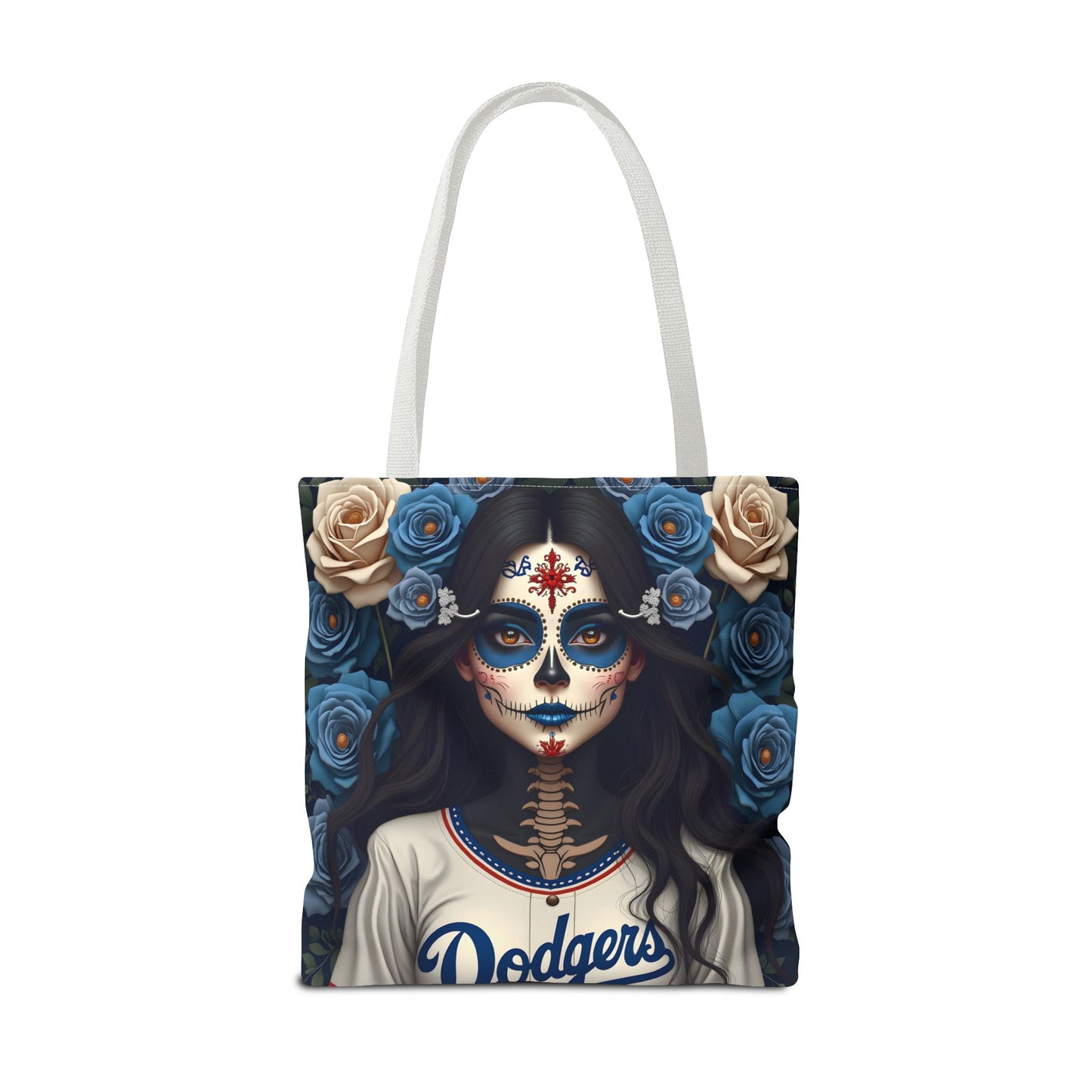 Sugar Skull Floral Tote Bag, Day of the Dead, Boho Style, Eco-Friendly Shopping, Casual Weekend Bag