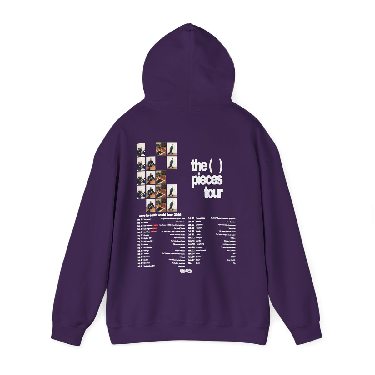 Tour Hoodie — 'The Pieces Tour' Backprint Band Hoodie with Photo Grid & Tour Dates