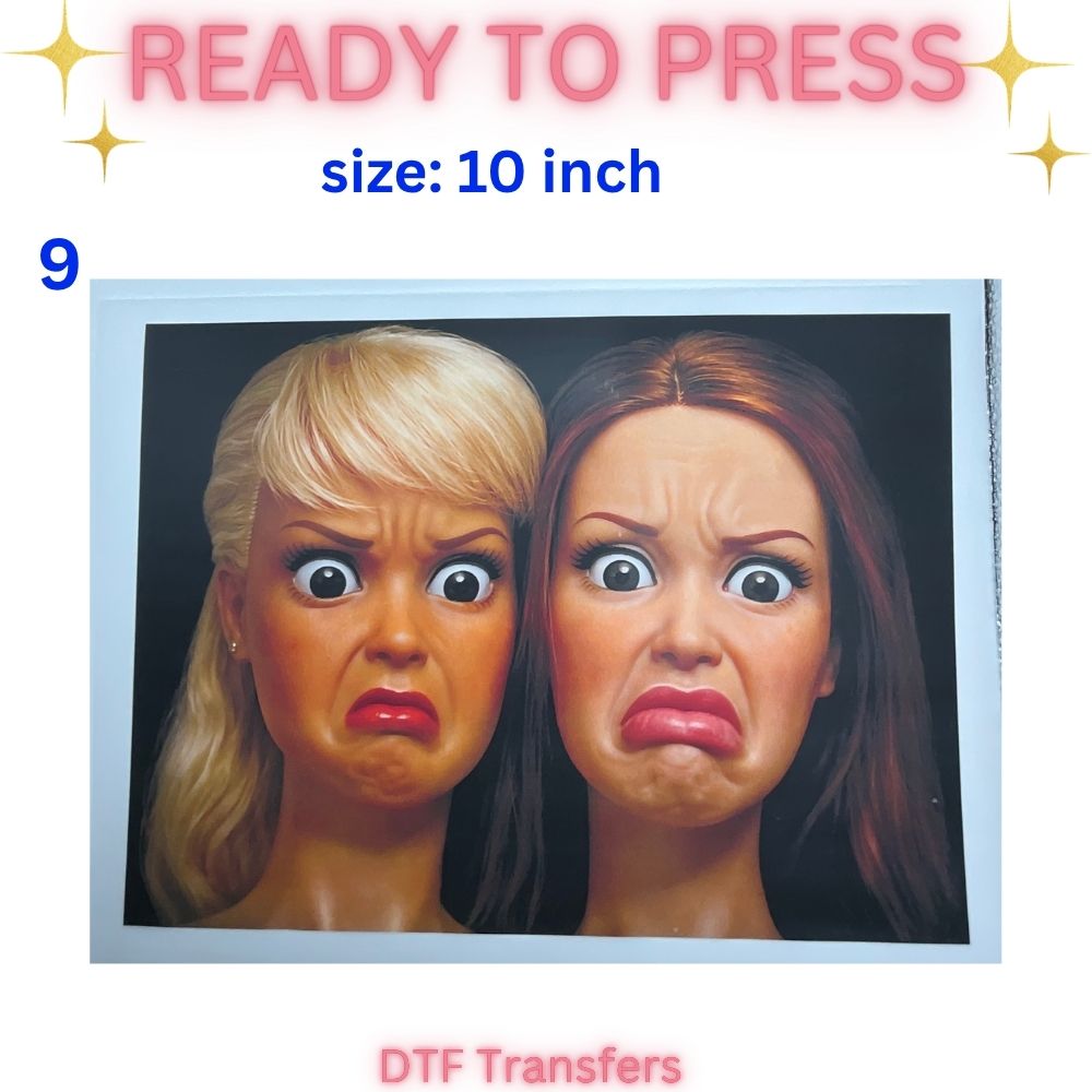 Ready to Press DTF Transfers | Sports Mom | Veteran | Nana | Funny Face Designs | 10 Inch Heat Transfers