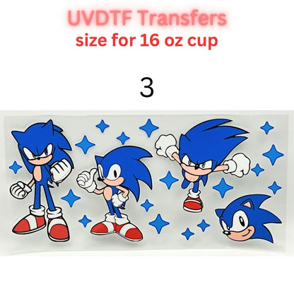Cartoon Adventure UV DTF Cup Wrap Transfers | Retro Creature & Speed Inspired Designs | 16 oz Libby Cup Wraps