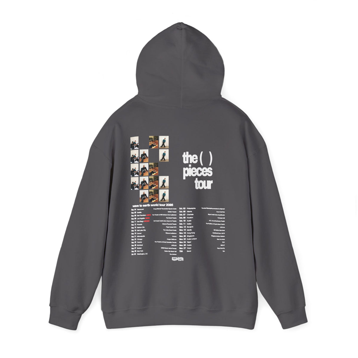 Tour Hoodie — 'The Pieces Tour' Backprint Band Hoodie with Photo Grid & Tour Dates