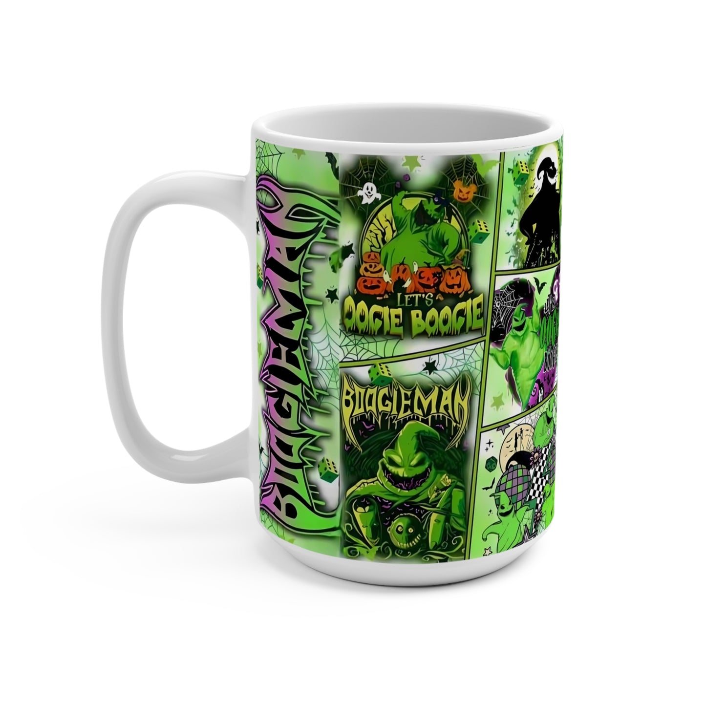 Spooky Vibe Mug - 15oz Halloween Coffee Cup, Gift for Horror Lovers, Ghoul Coffee Mug, Halloween Decor, Boogie Boogie Mug