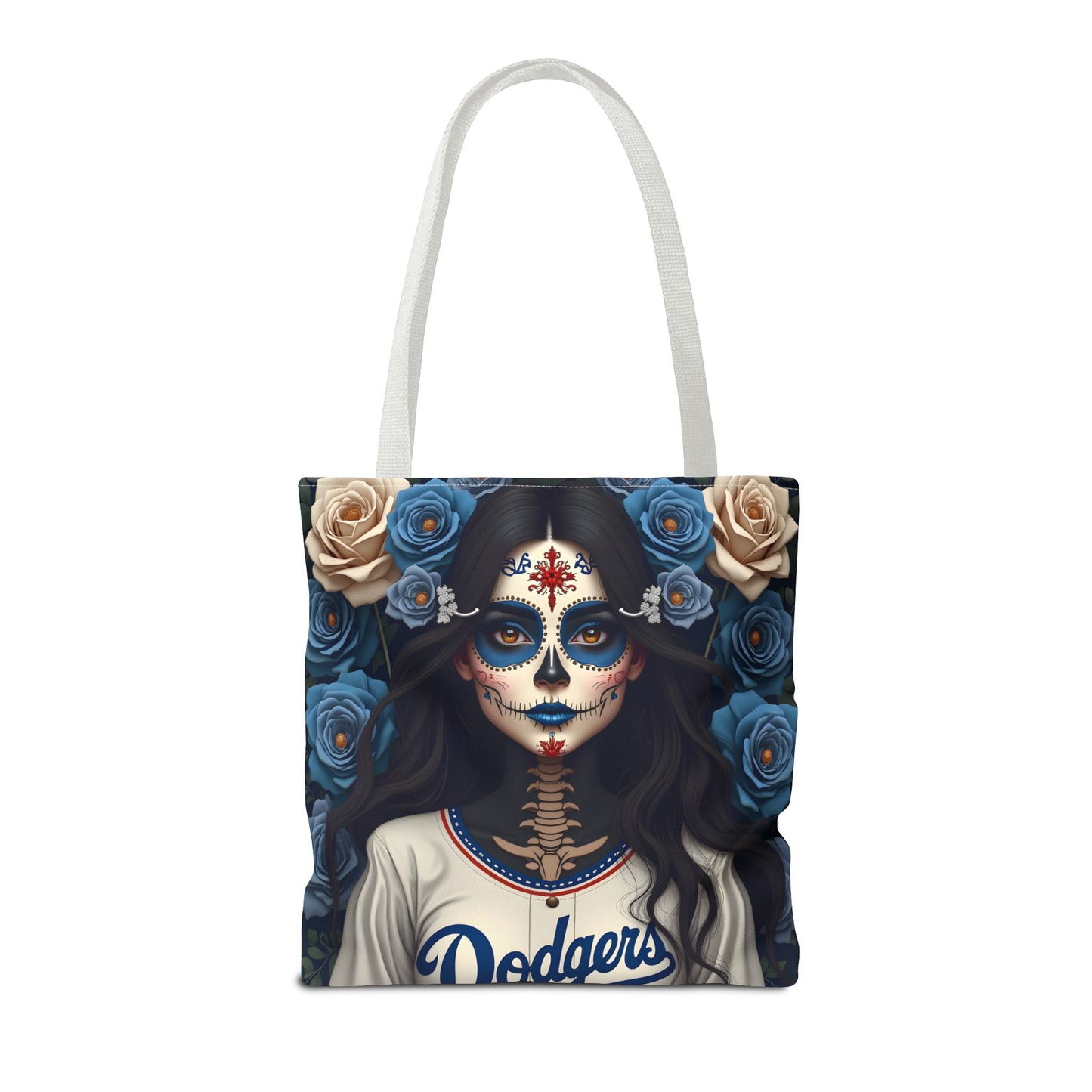 Sugar Skull Floral Tote Bag, Day of the Dead, Boho Style, Eco-Friendly Shopping, Casual Weekend Bag