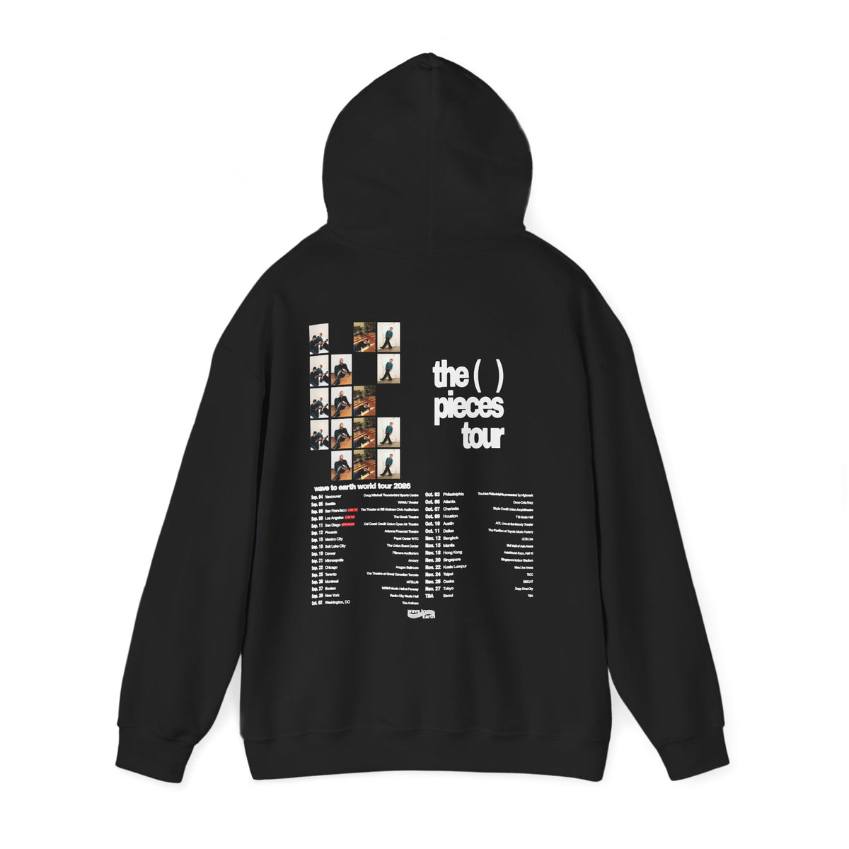 Tour Hoodie — 'The Pieces Tour' Backprint Band Hoodie with Photo Grid & Tour Dates