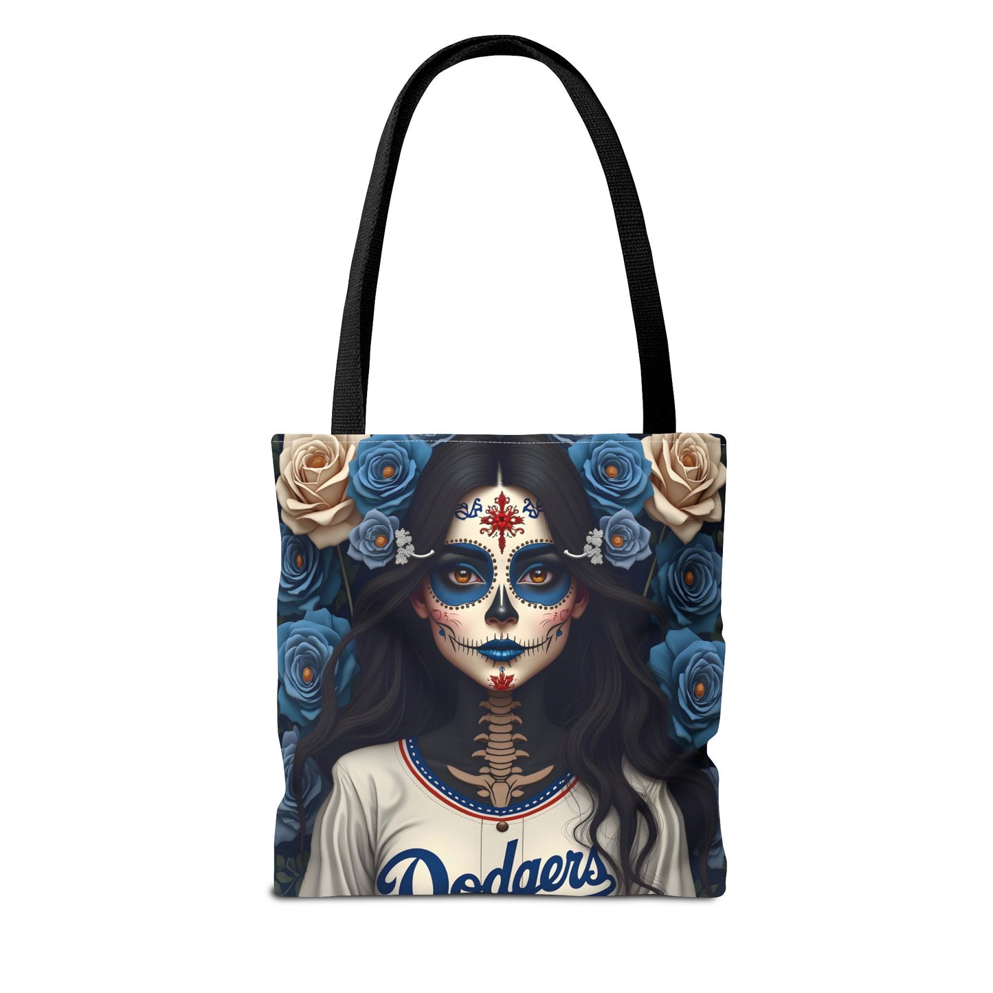 Sugar Skull Floral Tote Bag, Day of the Dead, Boho Style, Eco-Friendly Shopping, Casual Weekend Bag