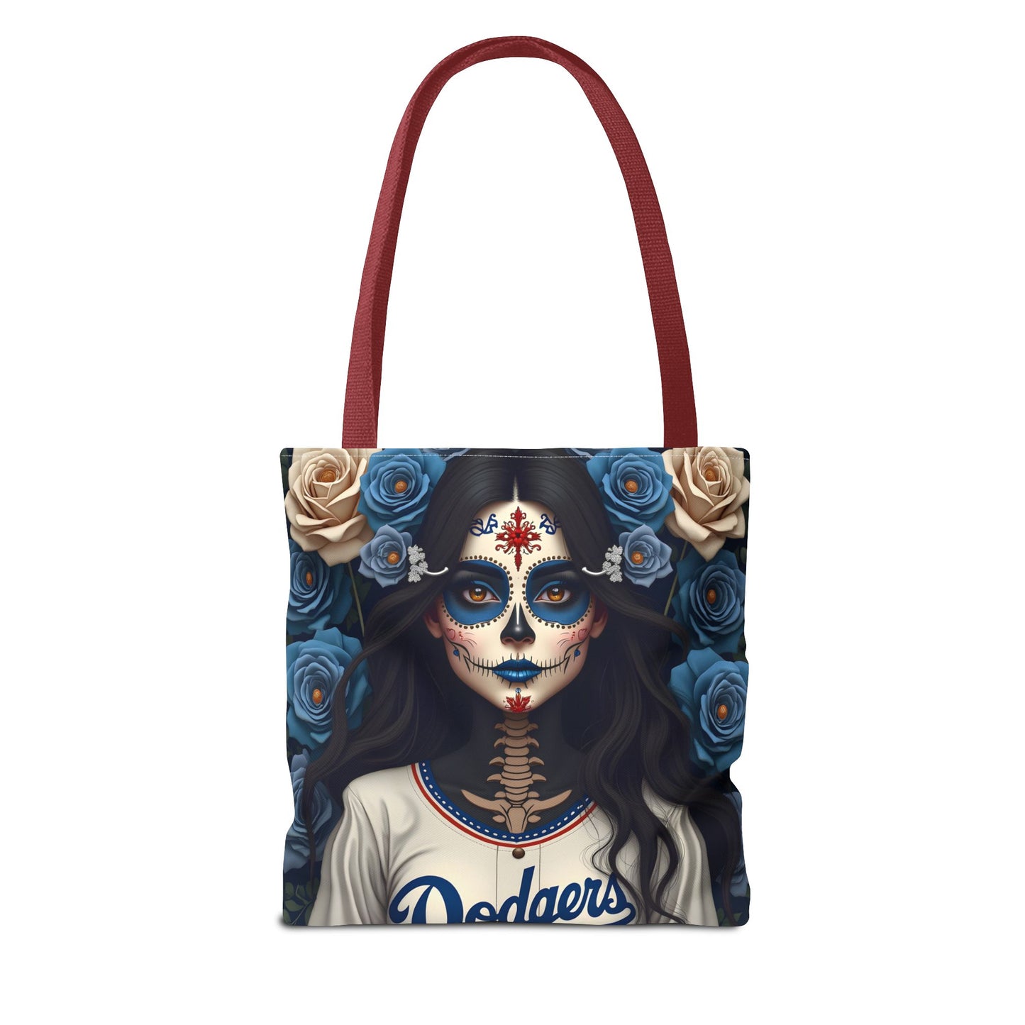 Sugar Skull Floral Tote Bag, Day of the Dead, Boho Style, Eco-Friendly Shopping, Casual Weekend Bag