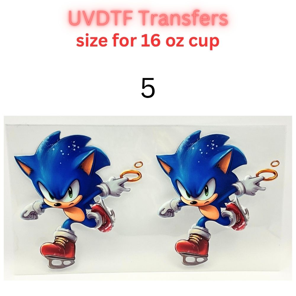 Cartoon Adventure UV DTF Cup Wrap Transfers | Retro Creature & Speed Inspired Designs | 16 oz Libby Cup Wraps