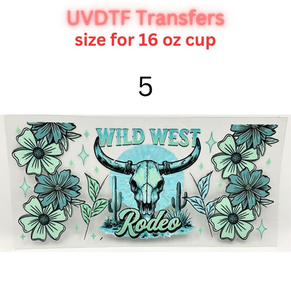 Faith, Western & Floral UV DTF Cup Wrap Transfers | Inspirational & Boho 16 oz Libby Cup Decals