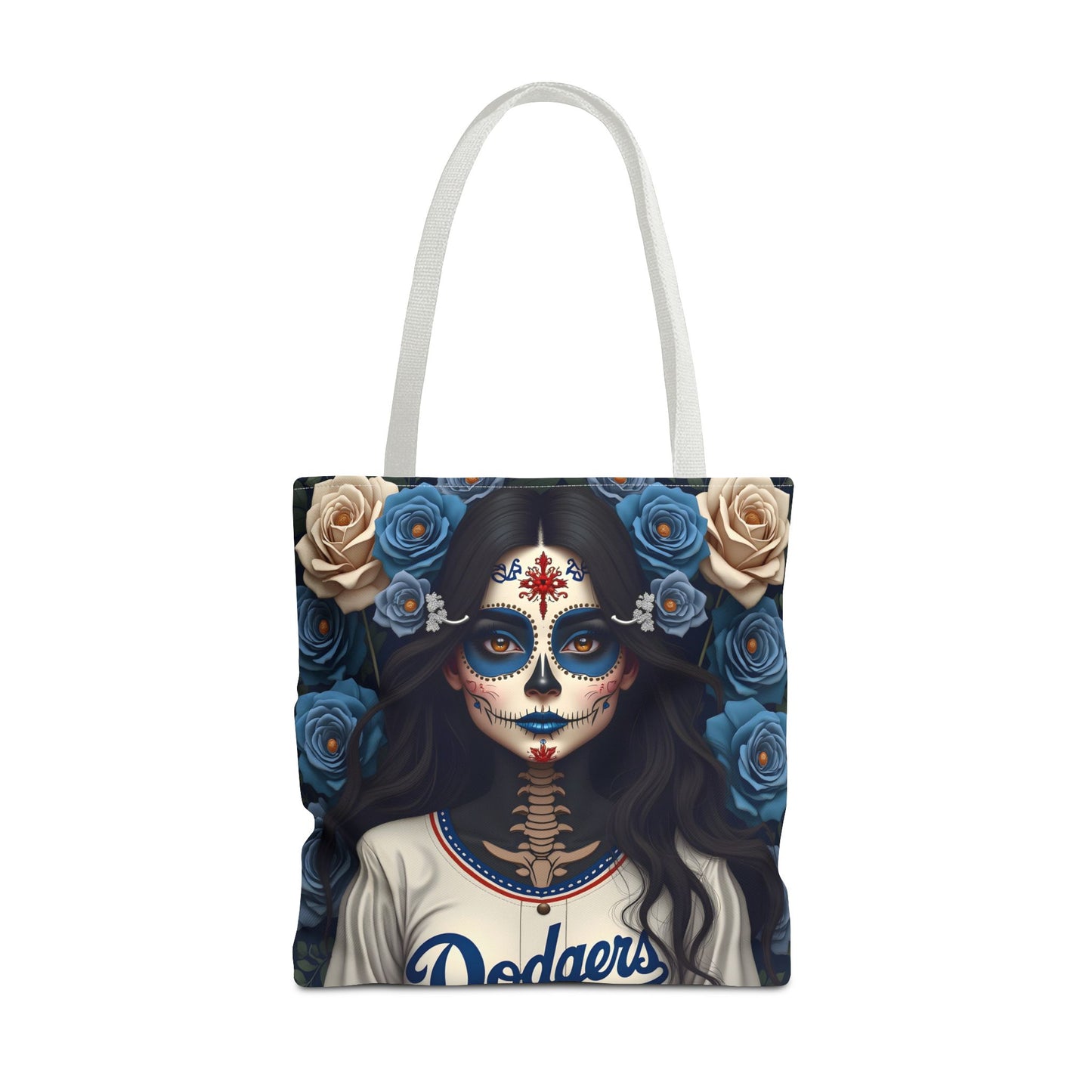 Sugar Skull Floral Tote Bag, Day of the Dead, Boho Style, Eco-Friendly Shopping, Casual Weekend Bag