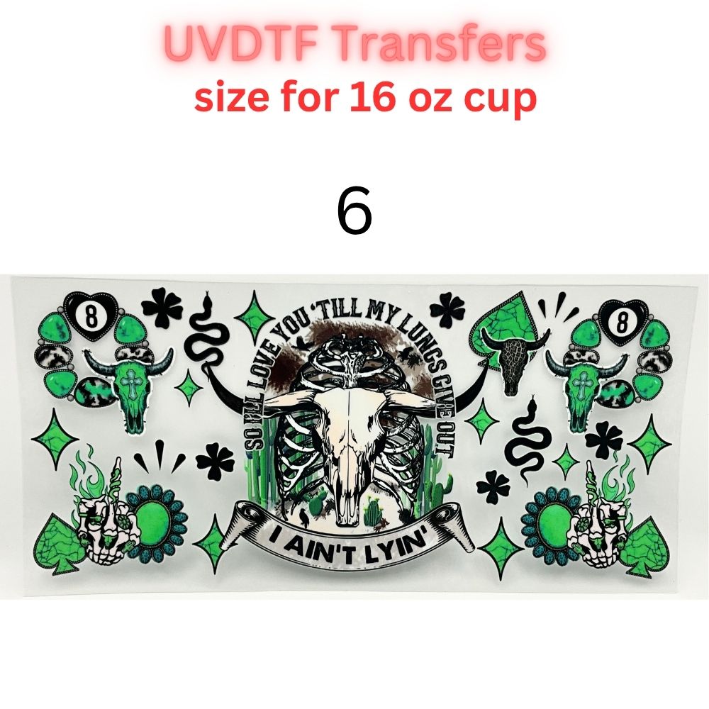 Faith, Western & Floral UV DTF Cup Wrap Transfers | Inspirational & Boho 16 oz Libby Cup Decals
