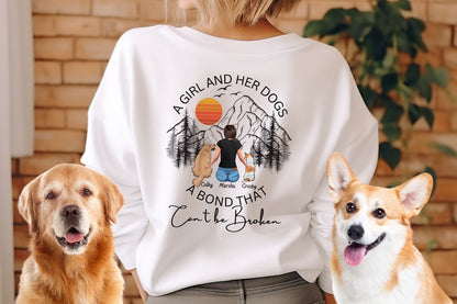 Customizable A Girl And Her Dogs PNG Perfect for Cricut Crafts! Personalize Shirts, Mugs, and More!