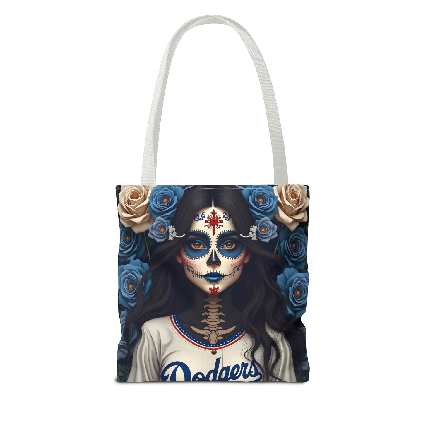 Sugar Skull Floral Tote Bag, Day of the Dead, Boho Style, Eco-Friendly Shopping, Casual Weekend Bag