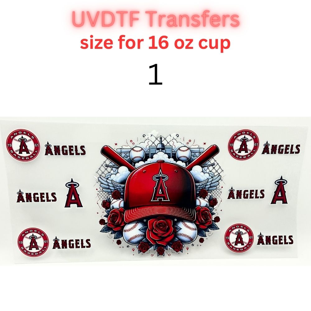 Baseball Inspired UVDTF Cup Wrap Transfers | Sports Style 16 oz Glass Cup Decals | Ready To Apply