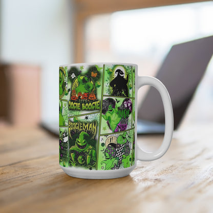 Spooky Vibe Mug - 15oz Halloween Coffee Cup, Gift for Horror Lovers, Ghoul Coffee Mug, Halloween Decor, Boogie Boogie Mug
