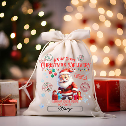 Santa Sack Sublimation Designs – Christmas Gift Bag PNG & JPG Files (20x27 in)