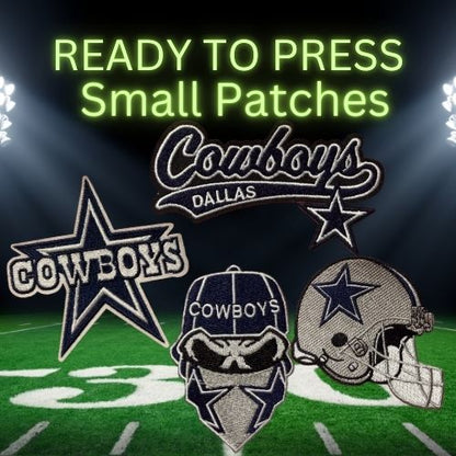 Embroidered Star Football-Inspired Patches – Small Ready to Press Iron-On