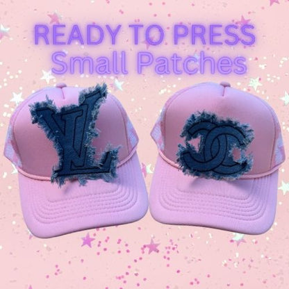 Frayed Denim Style Letter Patches – Ready to Press Large Iron-On Appliques