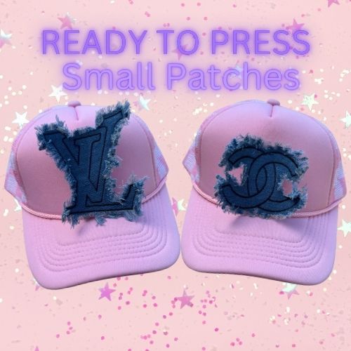 Frayed Denim Style Letter Patches – Ready to Press Large Iron-On Appliques
