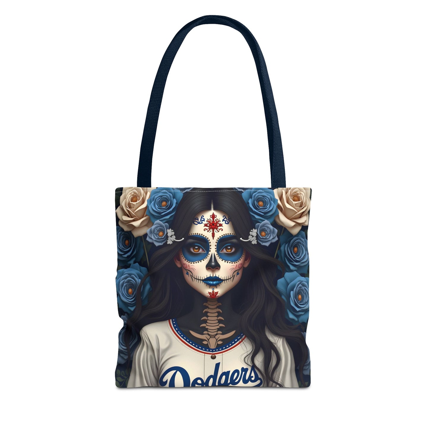 Sugar Skull Floral Tote Bag, Day of the Dead, Boho Style, Eco-Friendly Shopping, Casual Weekend Bag