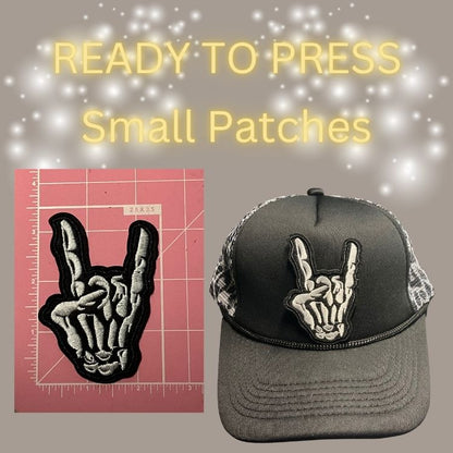 ⚡ READY TO PRESS Small Patches | Lightning Bolt • Skeleton Hands • Deer Camo • Give ’Em Shell