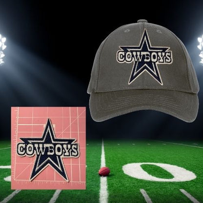 Embroidered Star Football-Inspired Patches – Small Ready to Press Iron-On