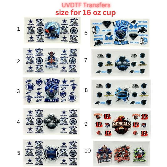 Football Fan Inspired UV DTF Transfers