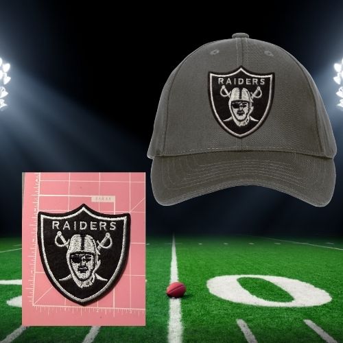 🏈 Ready to Press | Black & Silver Football-Inspired Small Patches